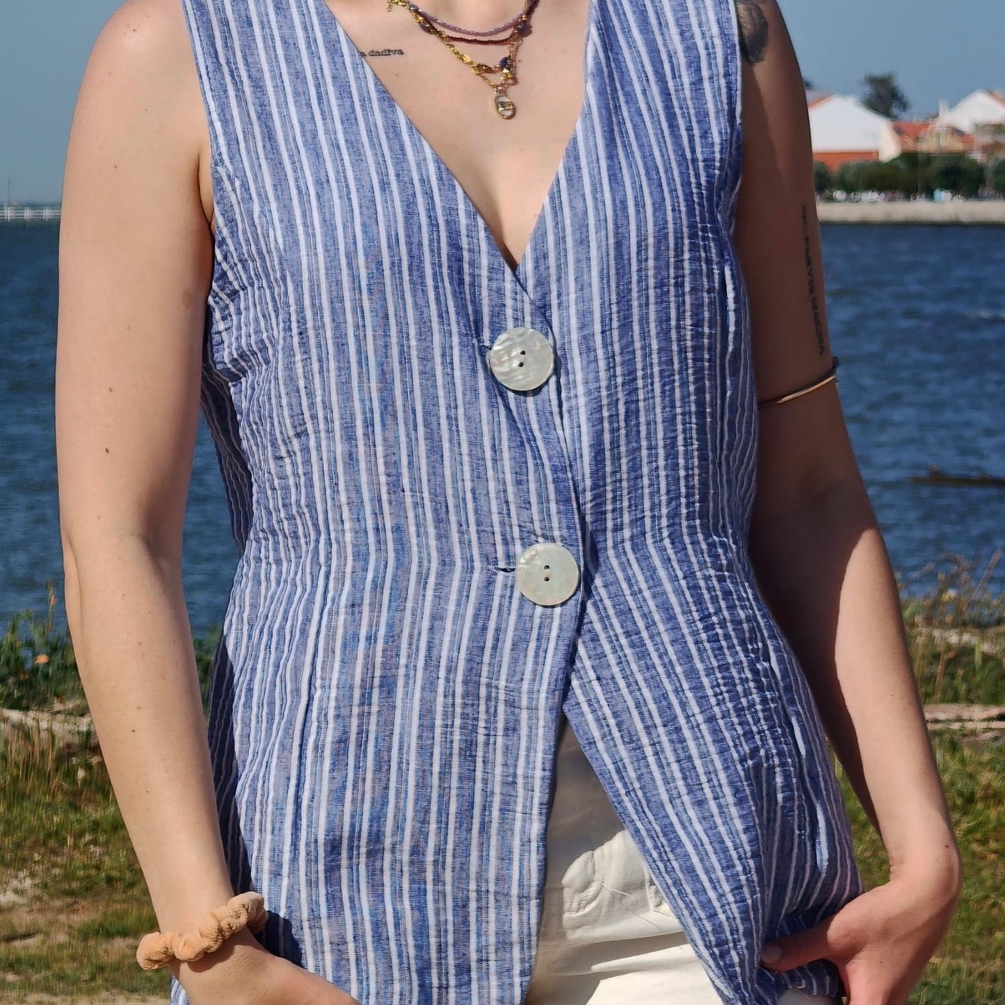 CONJUNTO LINHO COM RISCAS